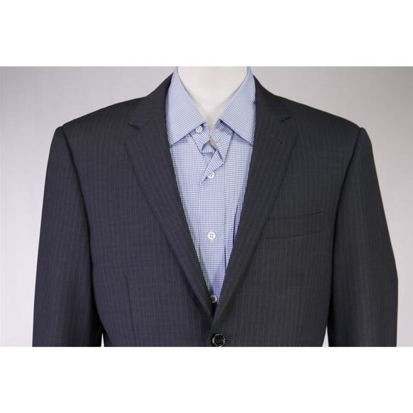 Indochino Custom Gray Pinstripe 2-Btn Wool Suit Jacket Blazer 40S - Picture 3 of 11